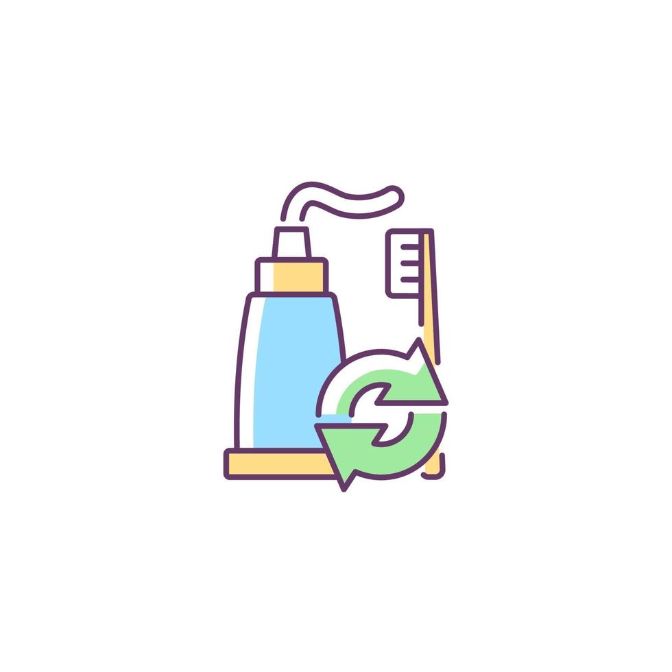 Toothpaste refill RGB color icon vector