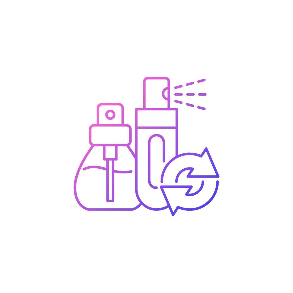 Perfume refill gradient linear vector icon