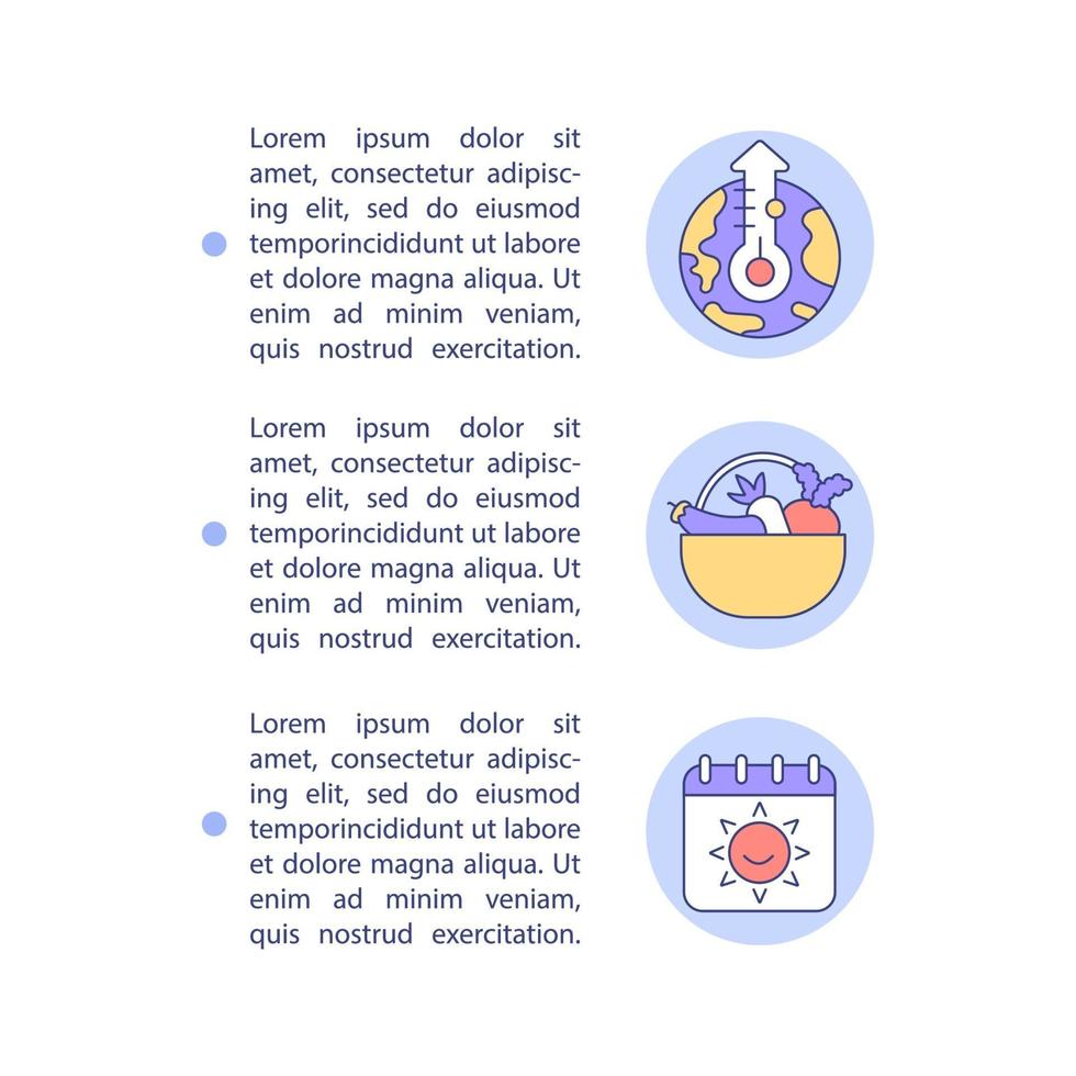 Iconos de línea de concepto de negación de cambio climático humanitario con texto vector