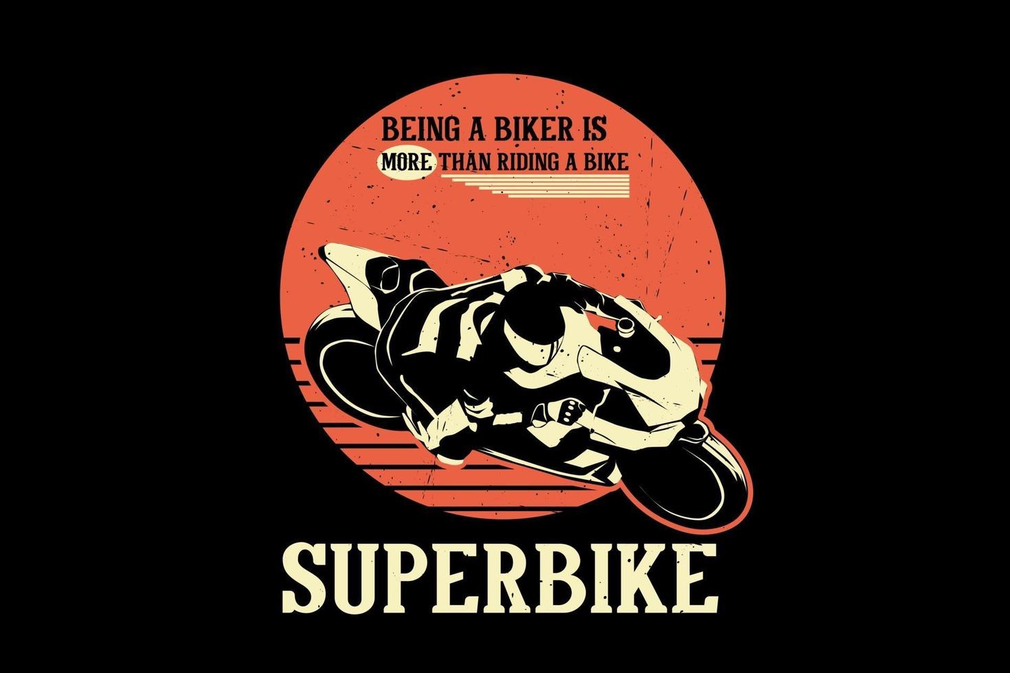 Being a biker silhouette design vector