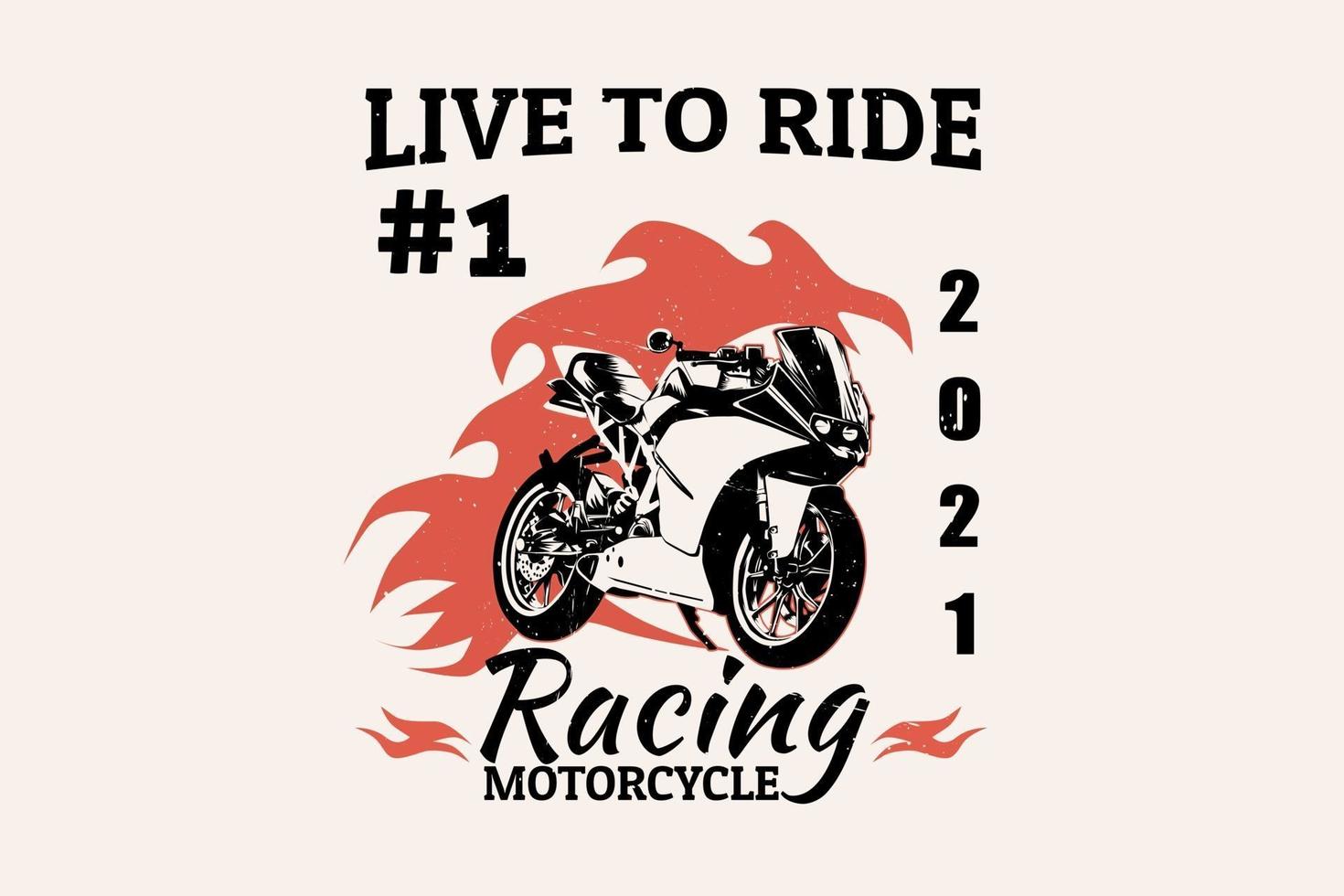 Racing motorcycle silhouette design vector