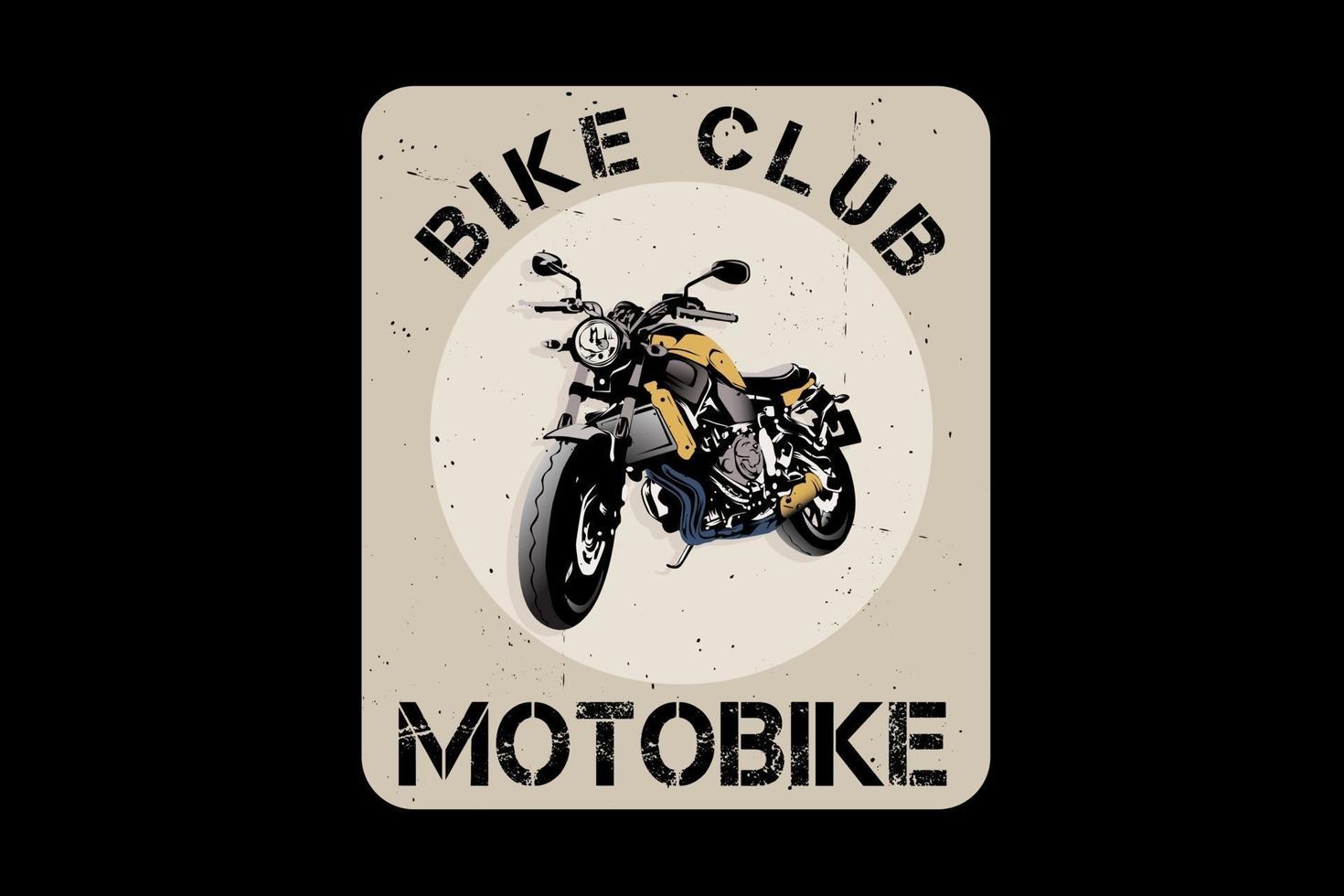 motobike bike club silueta diseño vector