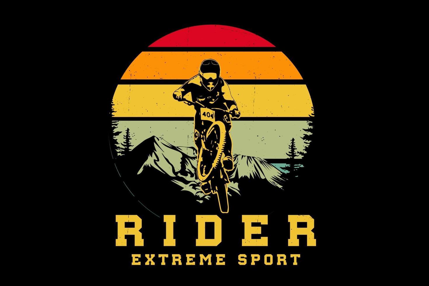 jinete de diseño de silueta de deporte extremo vector