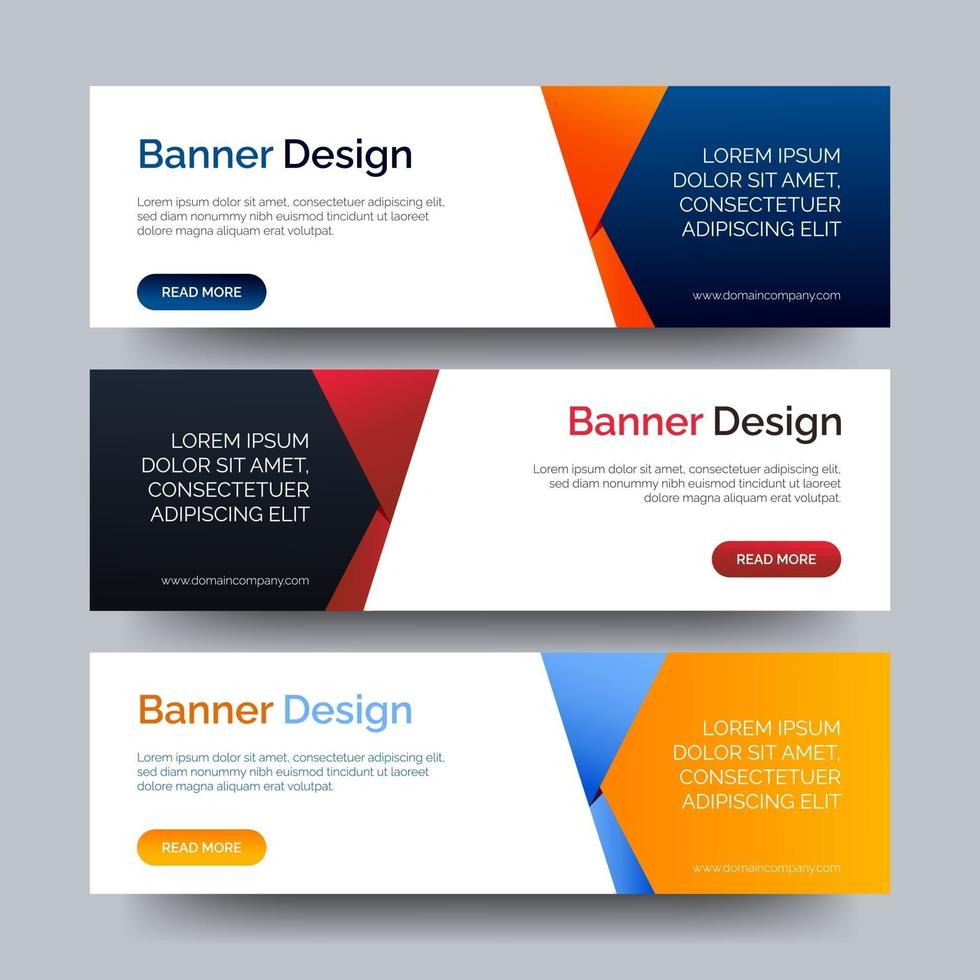 plantilla de web de banner de diseño abstracto de vector