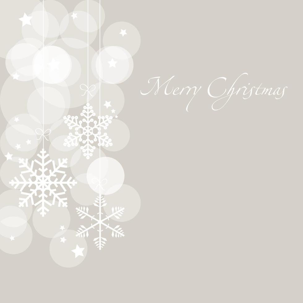 Christmas card with snowflakes vector