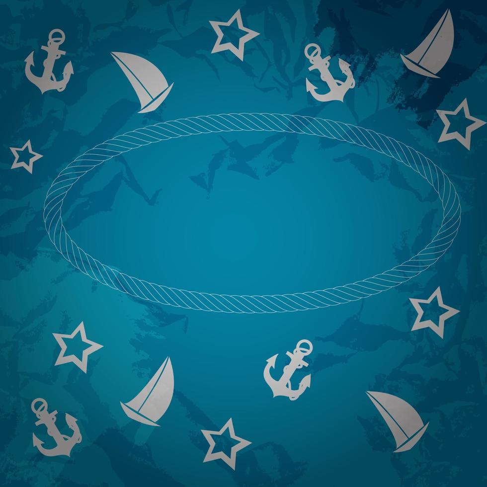 Abstract sea grunge background. Vector illustration