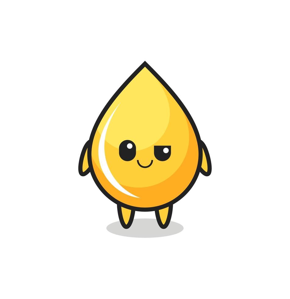 honey drop cartoon with an arrogant expression vector