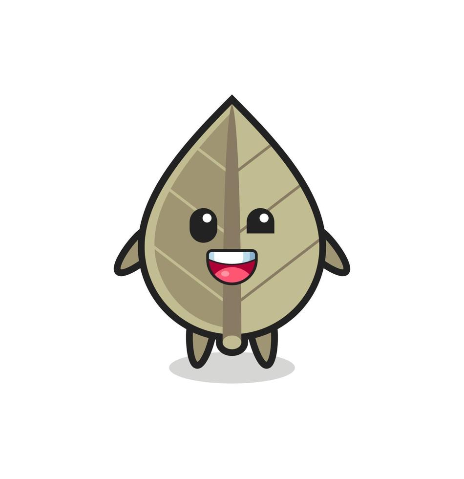 illustration of an dried leaf character with awkward poses vector