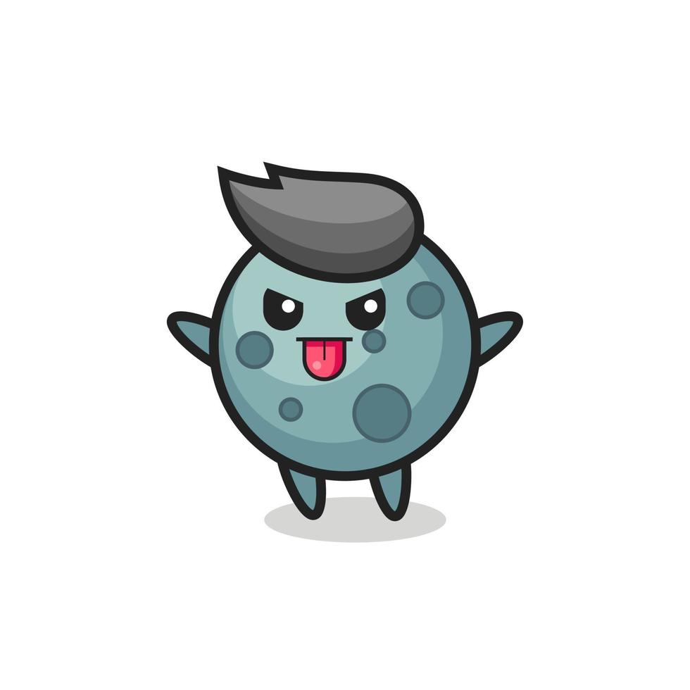 naughty asteroid character in mocking pose vector