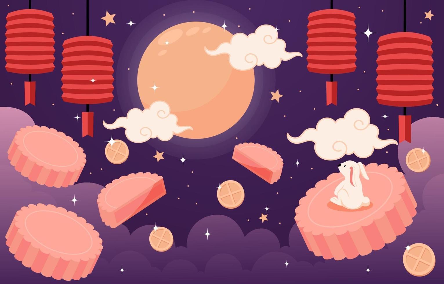 Mooncake Festival Background vector