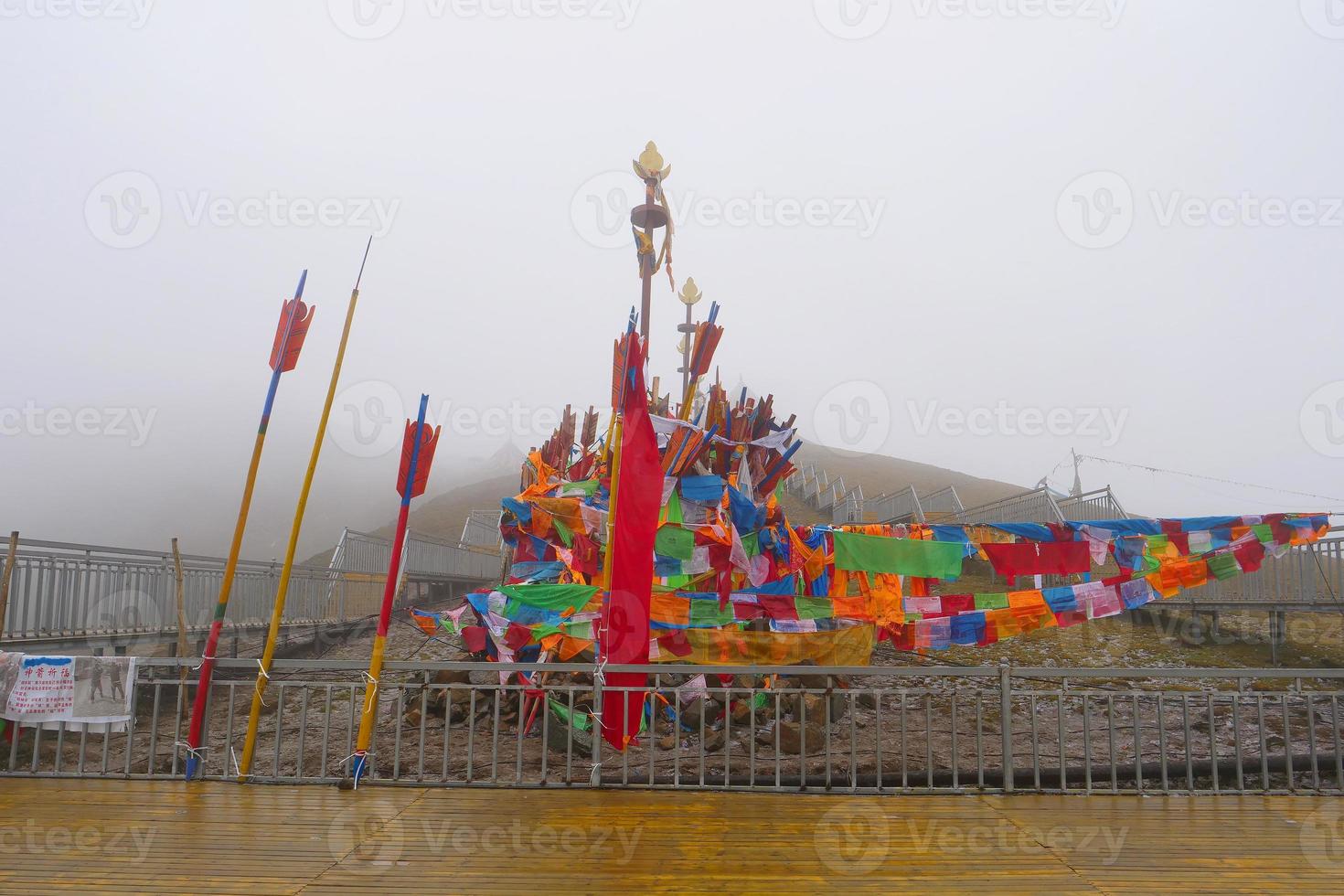 Tibetan Buddhist temple in Laji Shan Qinghai Province China photo