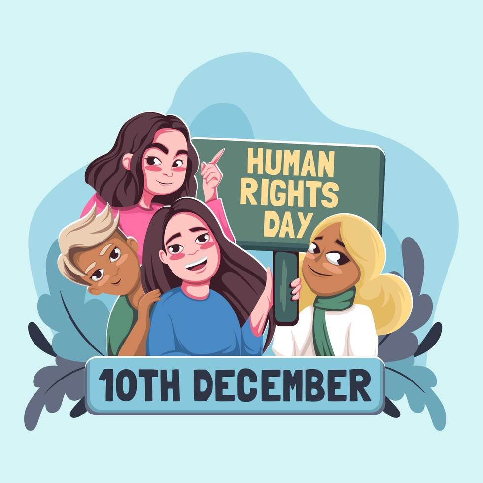 Happy Human Rights Day vector