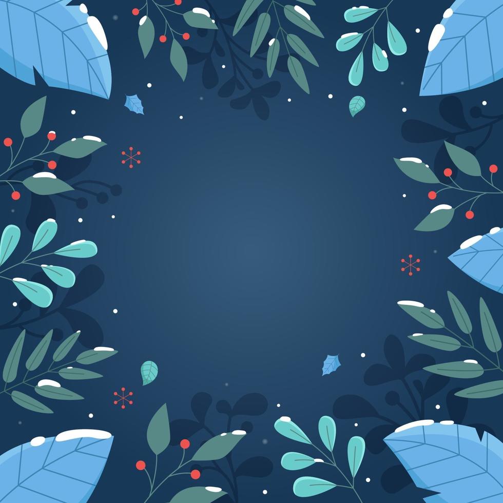 fondo floral de invierno vector