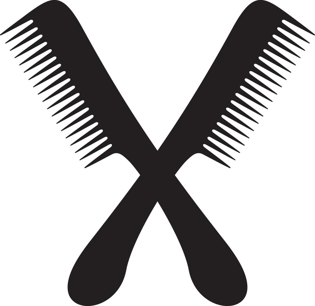 Combs Crossed Icon vector