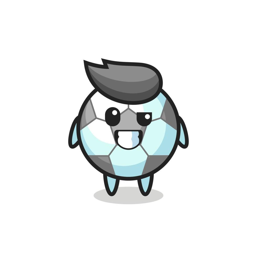cute football mascot with an optimistic face vector