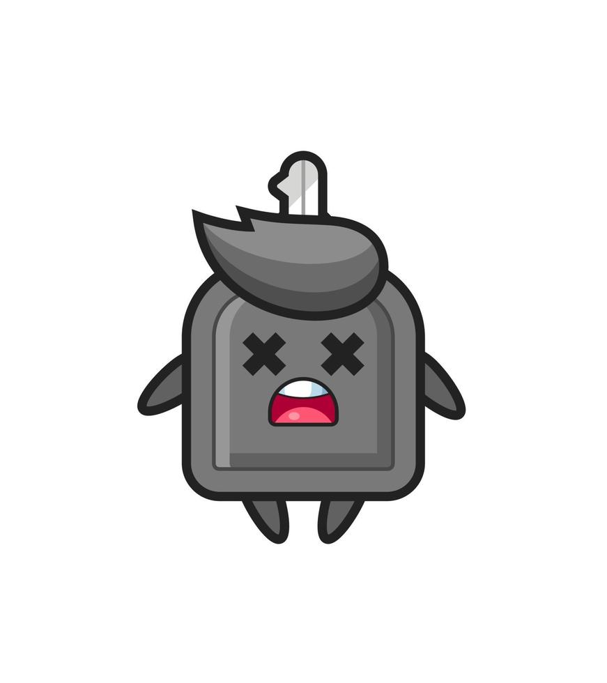 the dead car key mascot character vector