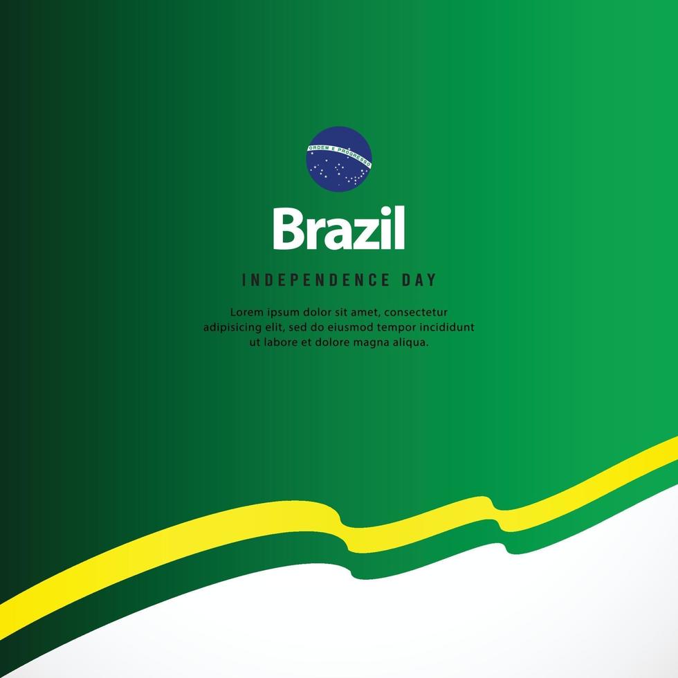 día de la independencia de brasil. ilustración vectorial vector