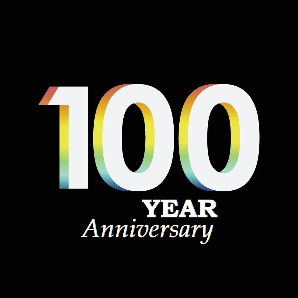 100 Year Anniversary Elegant Vector Template Design Illustration