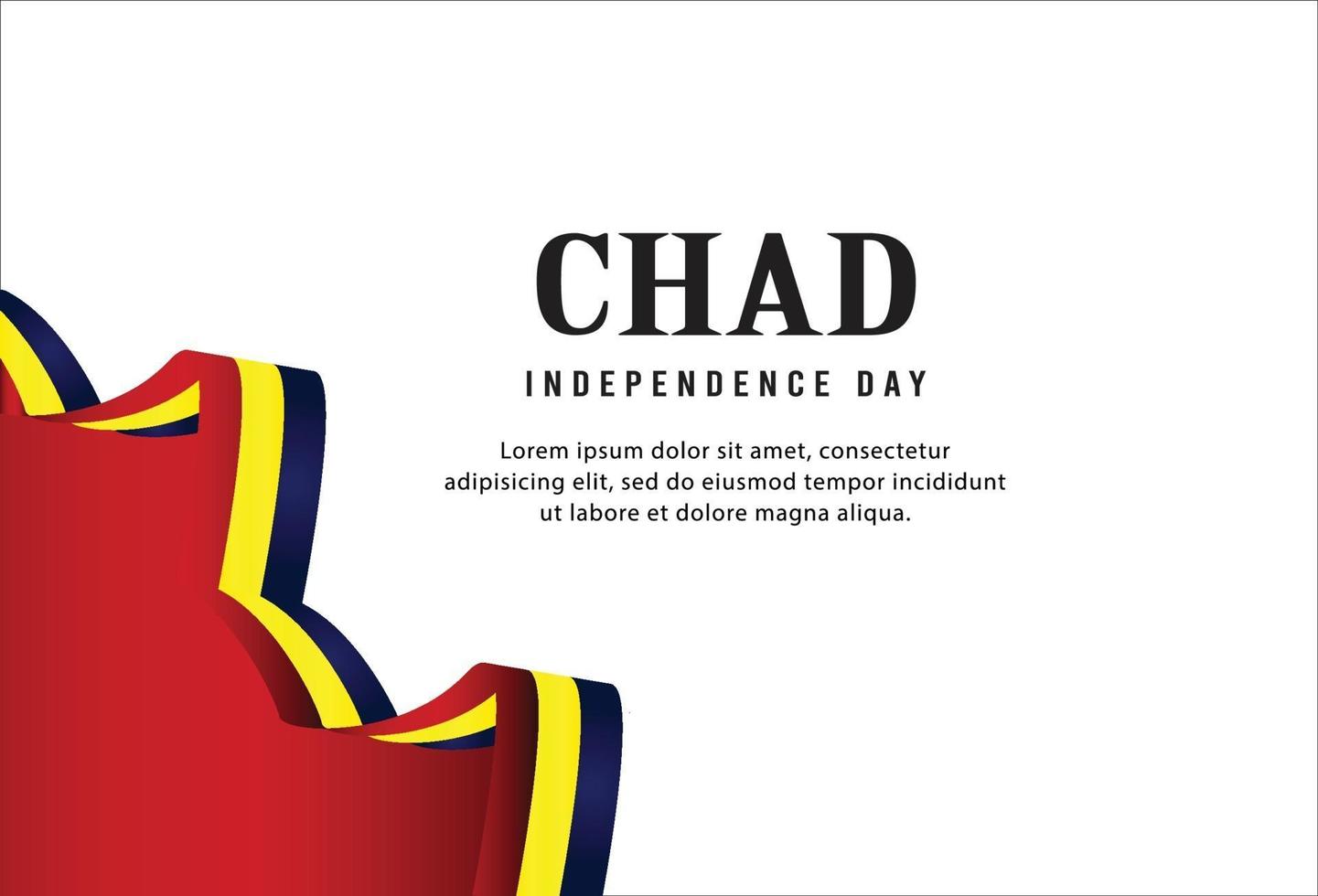 feliz dia de la independencia del chad. plantilla vector