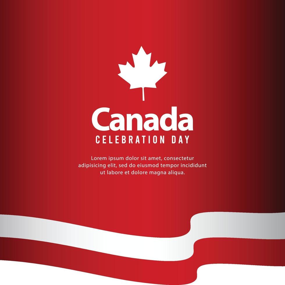 Happy independence day of canada.  Vector illustration