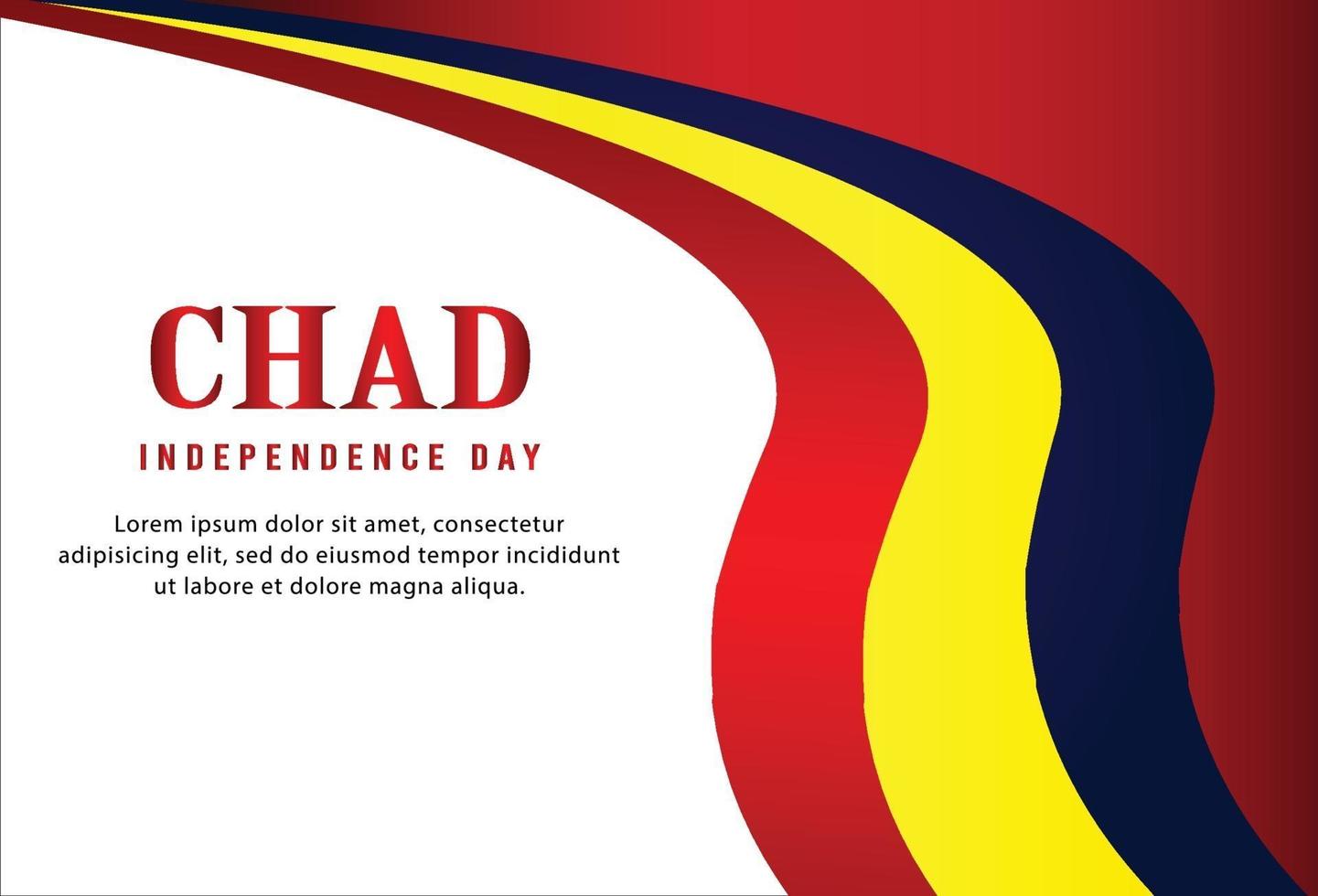 feliz dia de la independencia del chad. vector