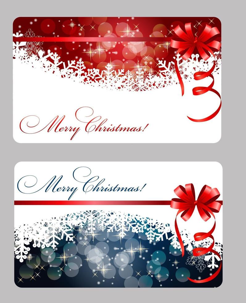 juego de tarjetas con bolas de Navidad, estrellas y copos de nieve, ilustración. vector