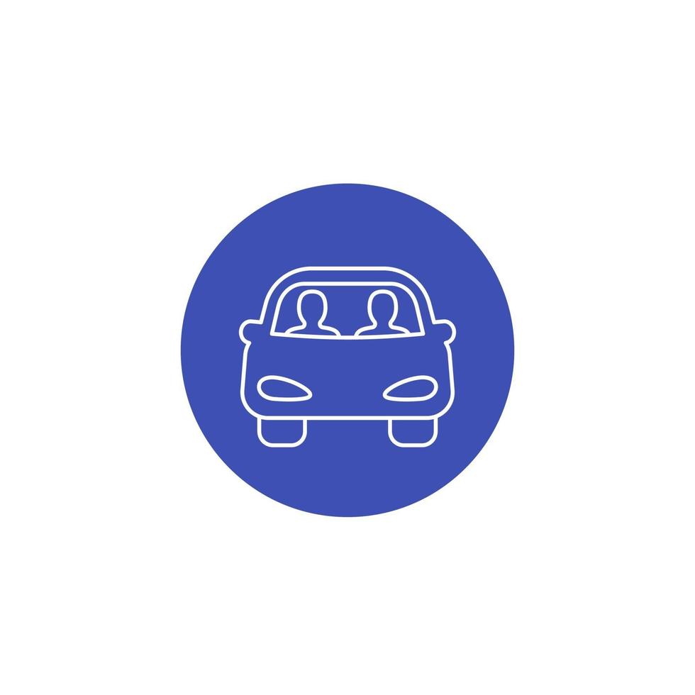 carpool icon, line vector design