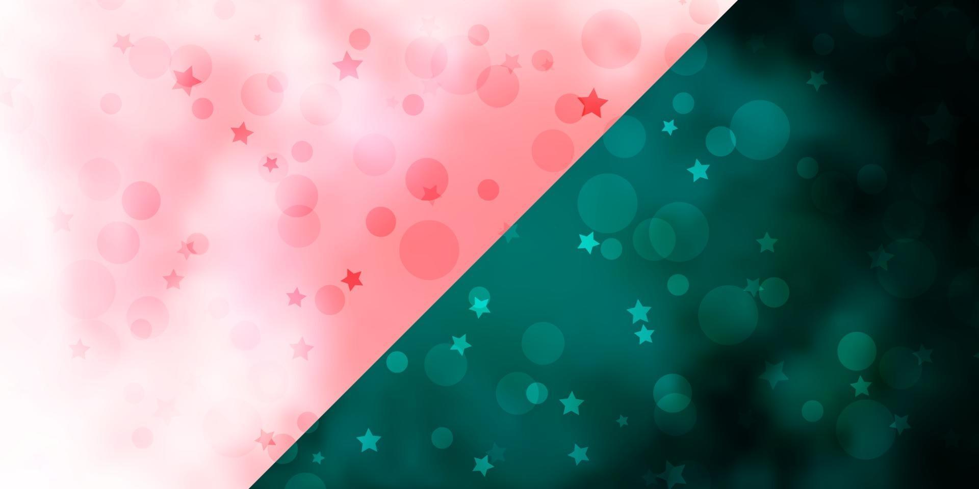 Vector layout with circles, stars.