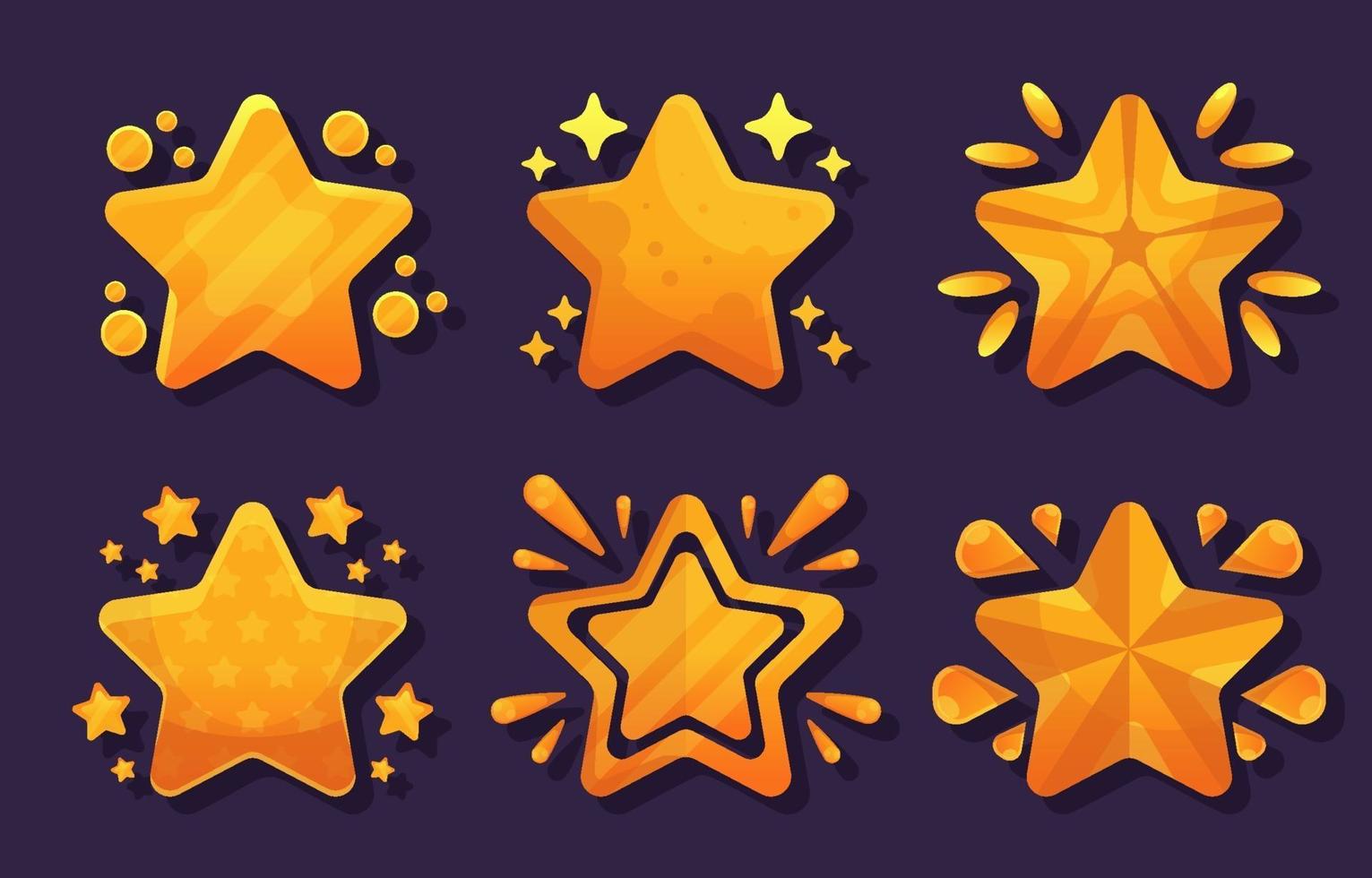 Golden Star Elements vector