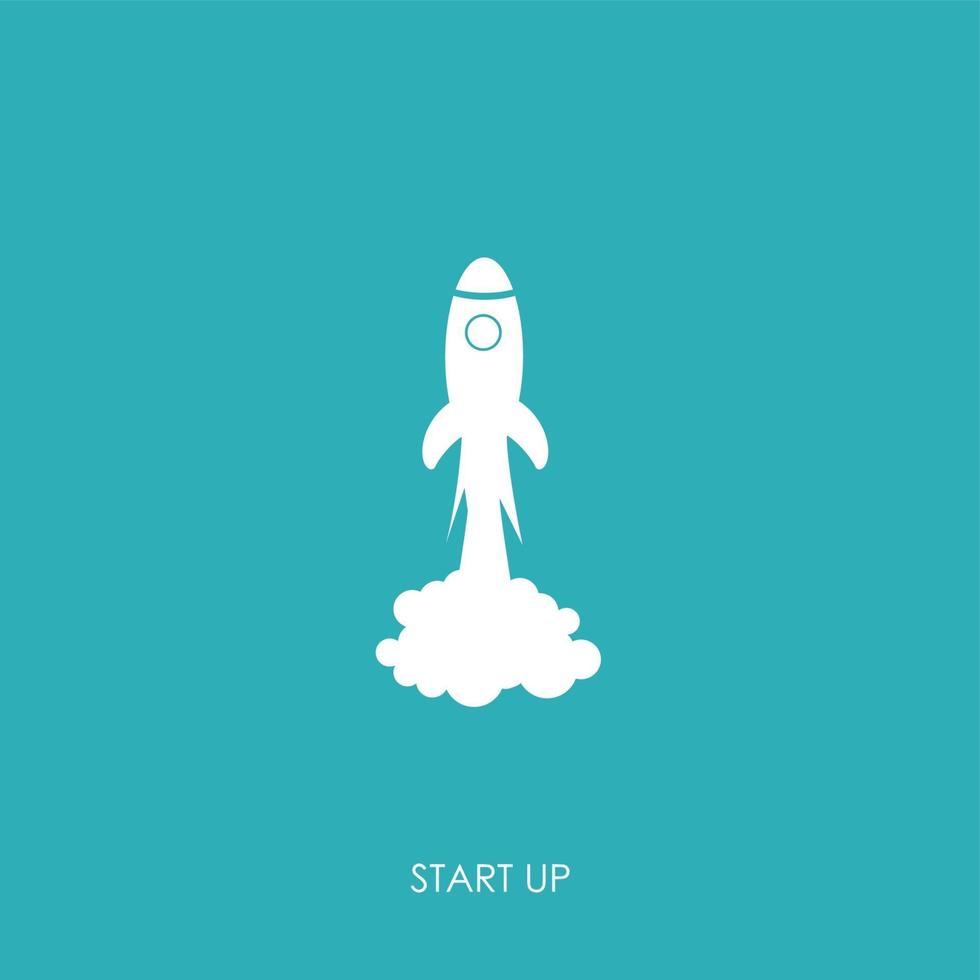 Quick Start Up Flat Concept vector