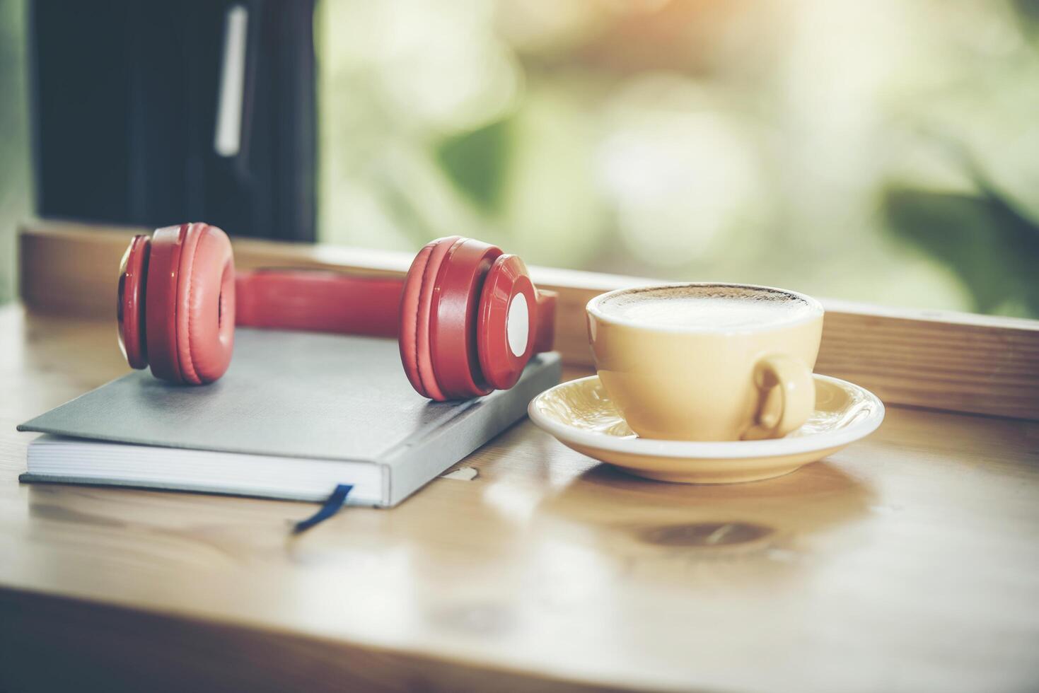 Coffee cup in coffee shop photo