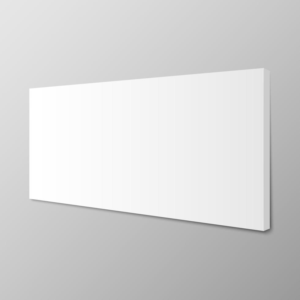 maqueta de marco vertical para pinturas o fotografías colgadas en la pared vector