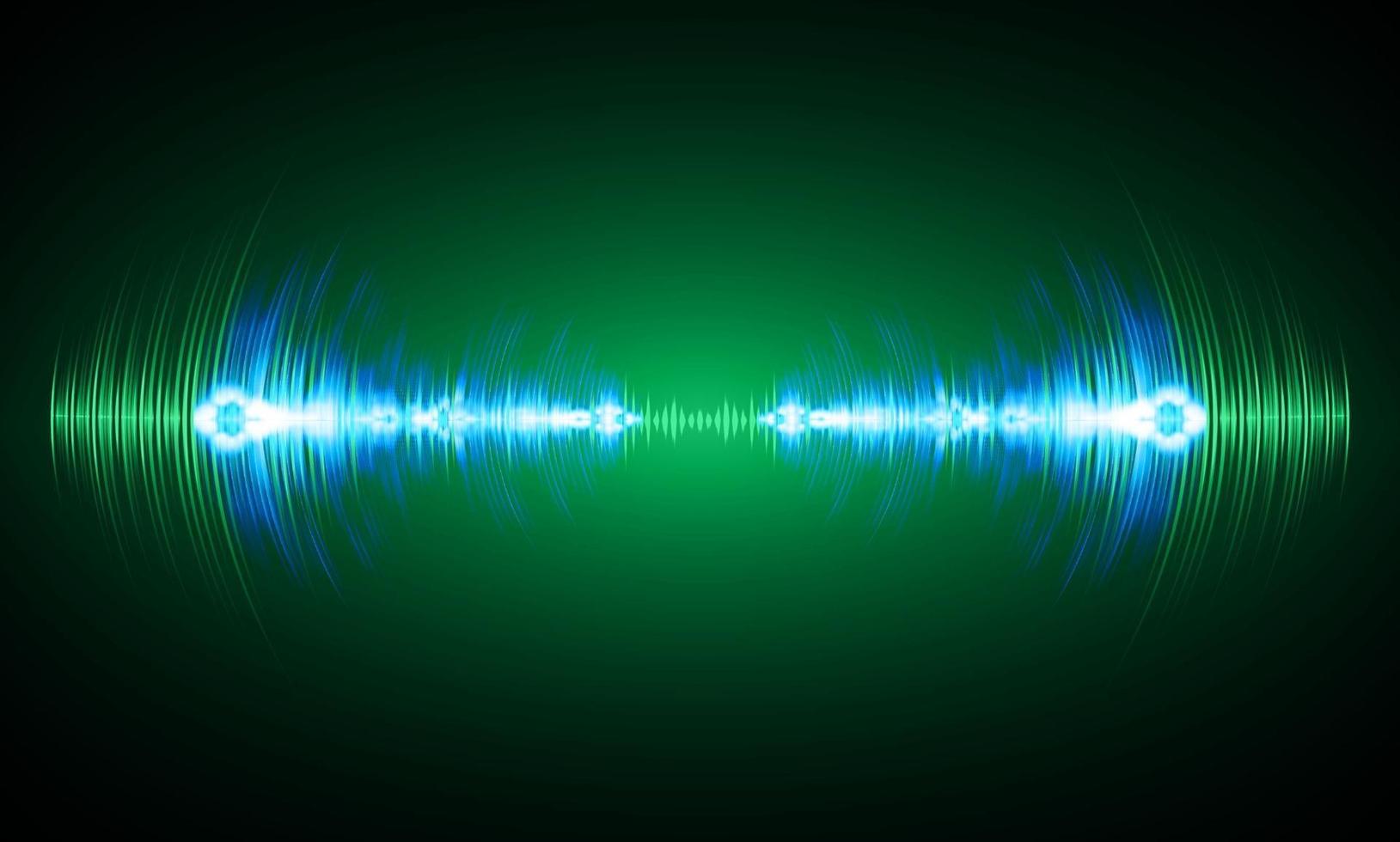 Sound waves oscillating dark light vector