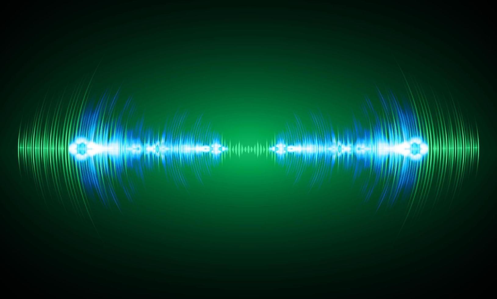 Sound waves oscillating dark light vector