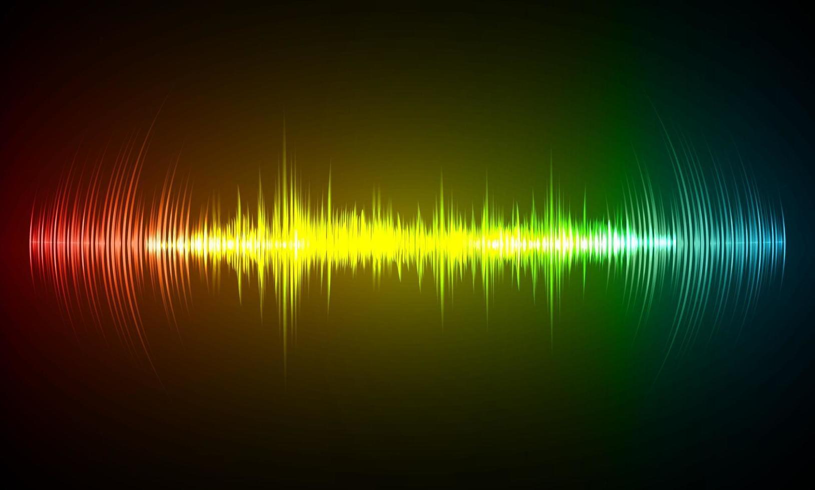 Sound waves oscillating dark light vector