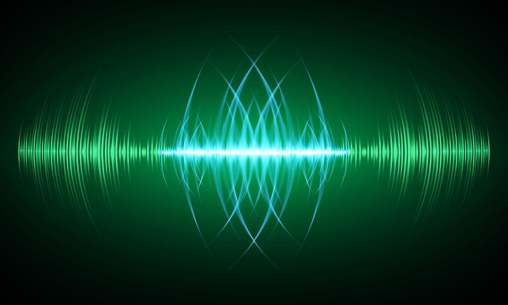 Sound waves oscillating dark light vector