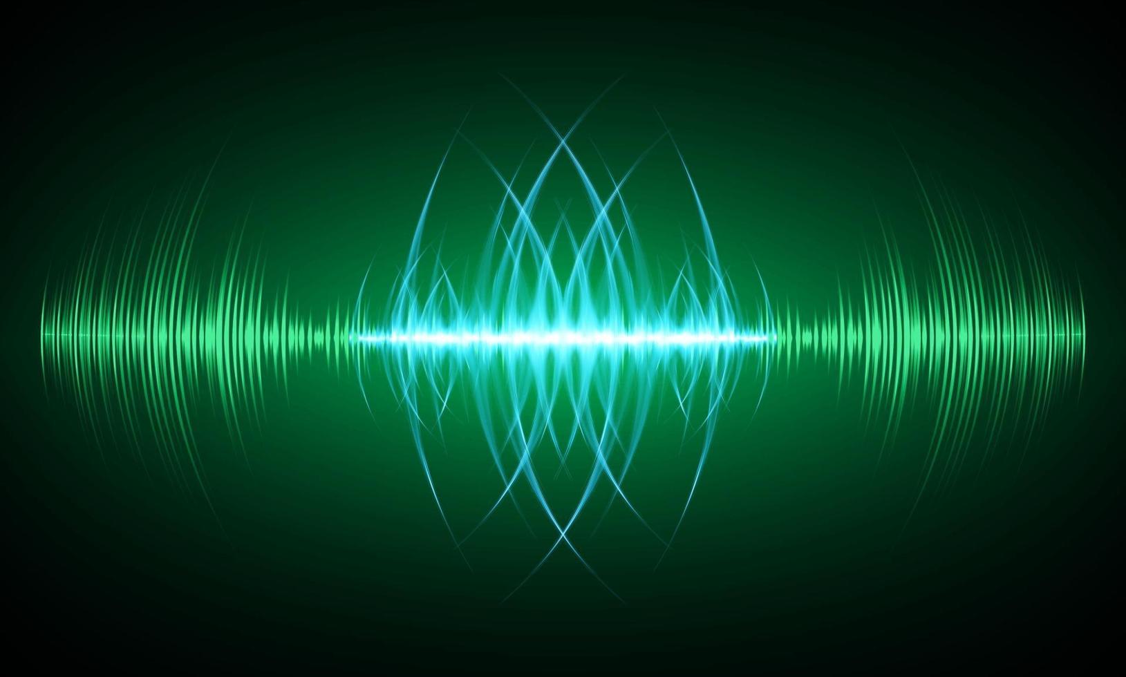 Sound waves oscillating dark light vector