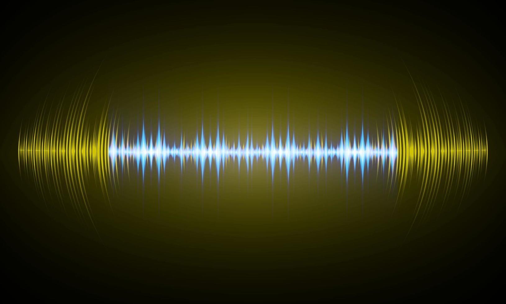 Sound waves oscillating dark light vector