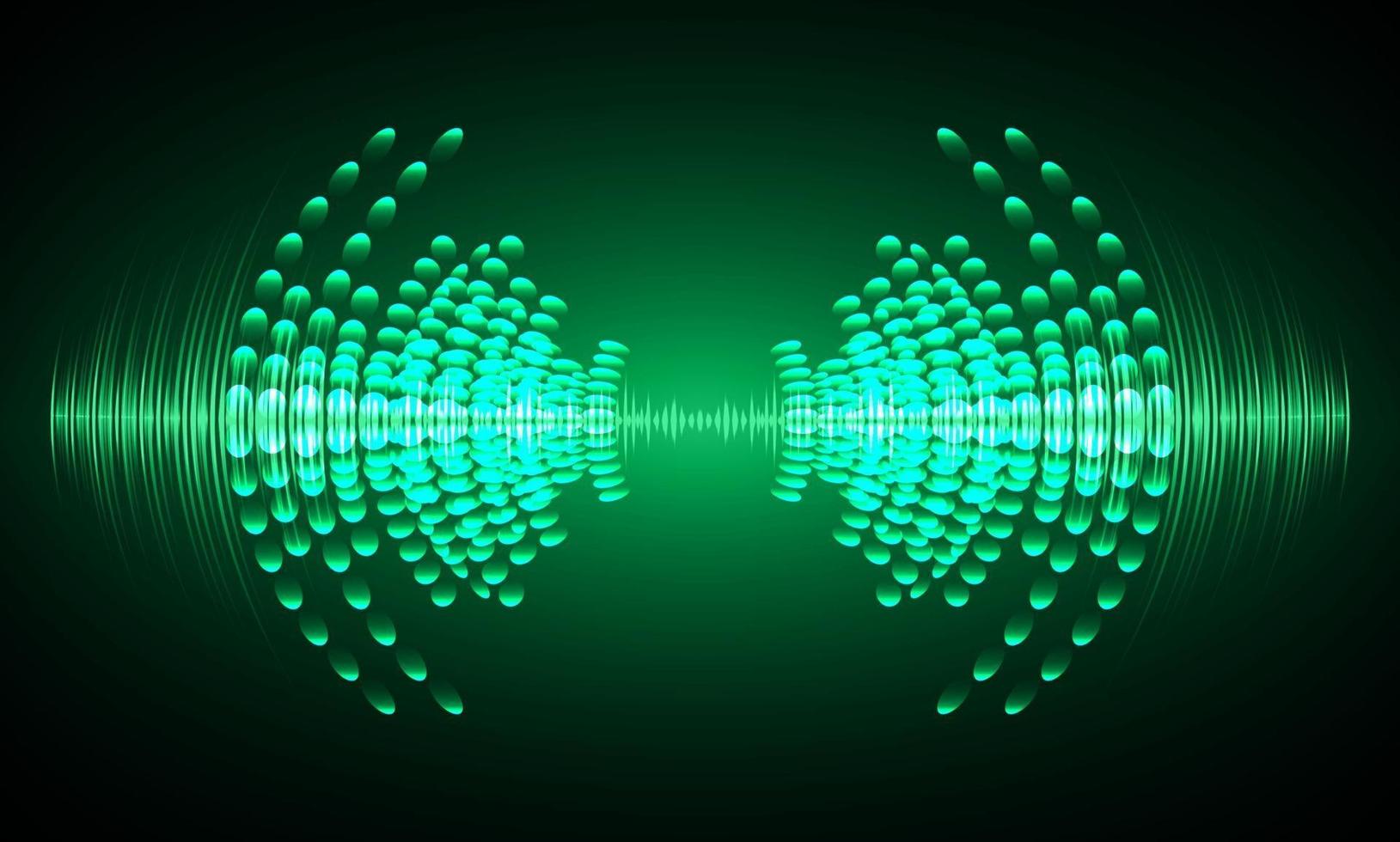 Sound waves oscillating dark lig vector