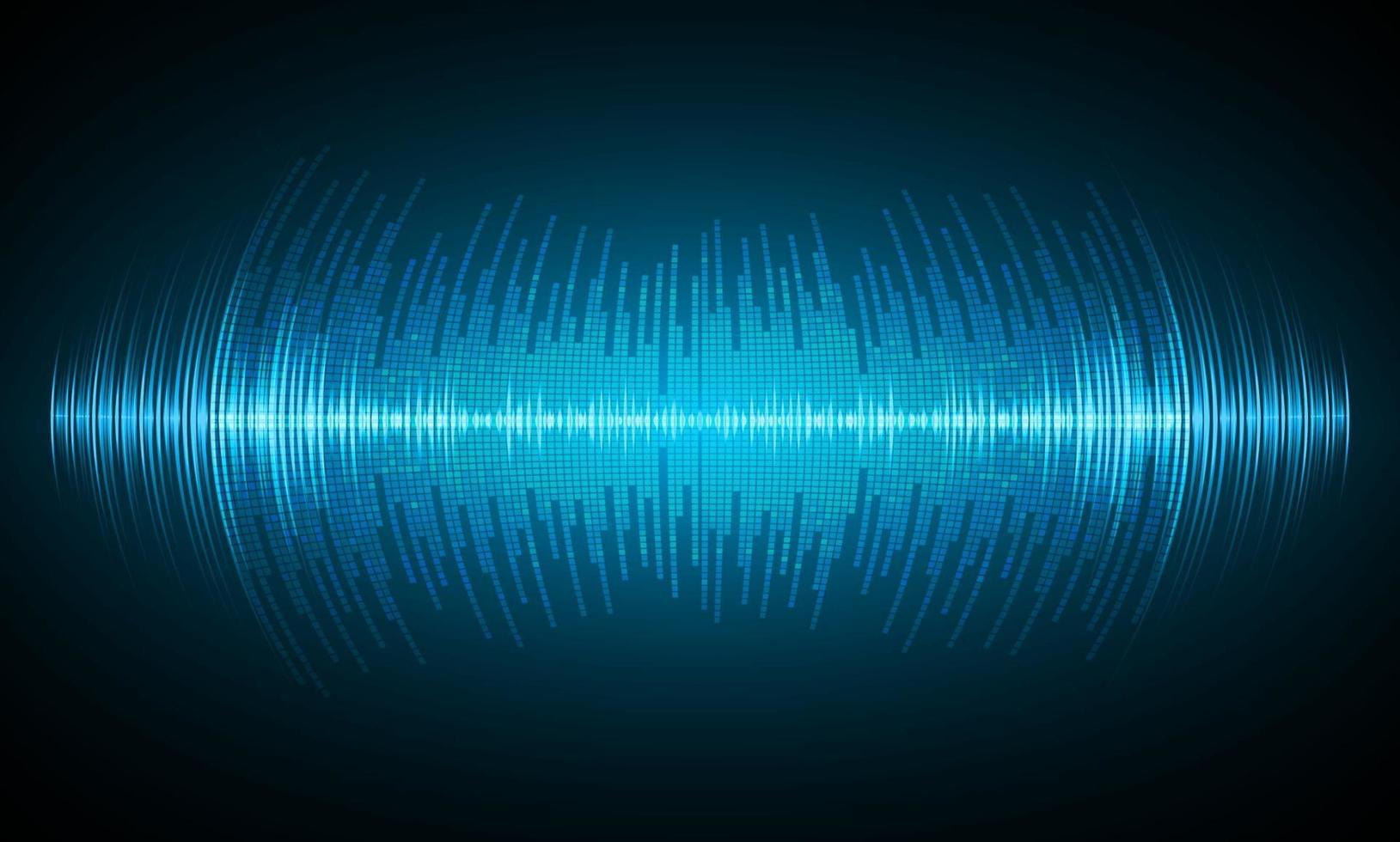 Sound waves oscillating dark light vector