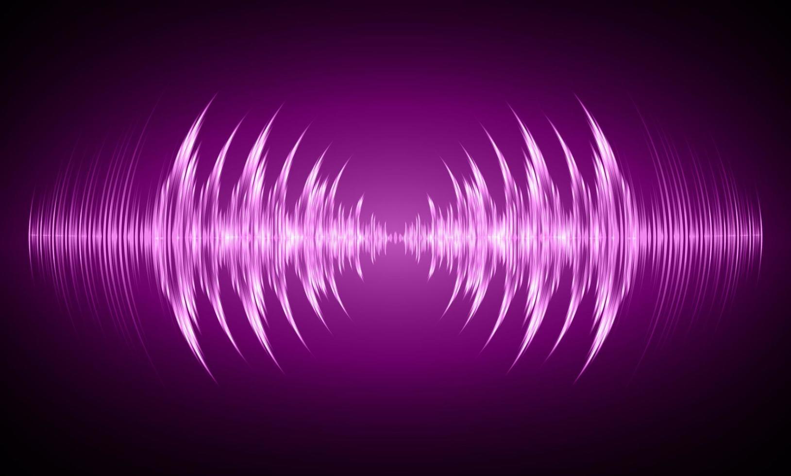 Sound waves oscillating dark light vector