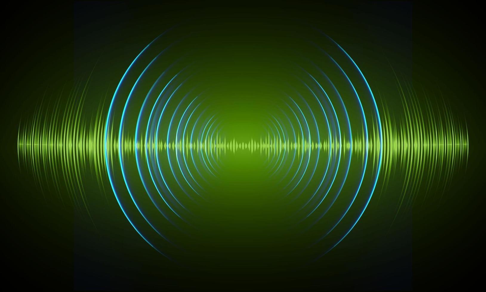 Sound waves oscillating dark light vector