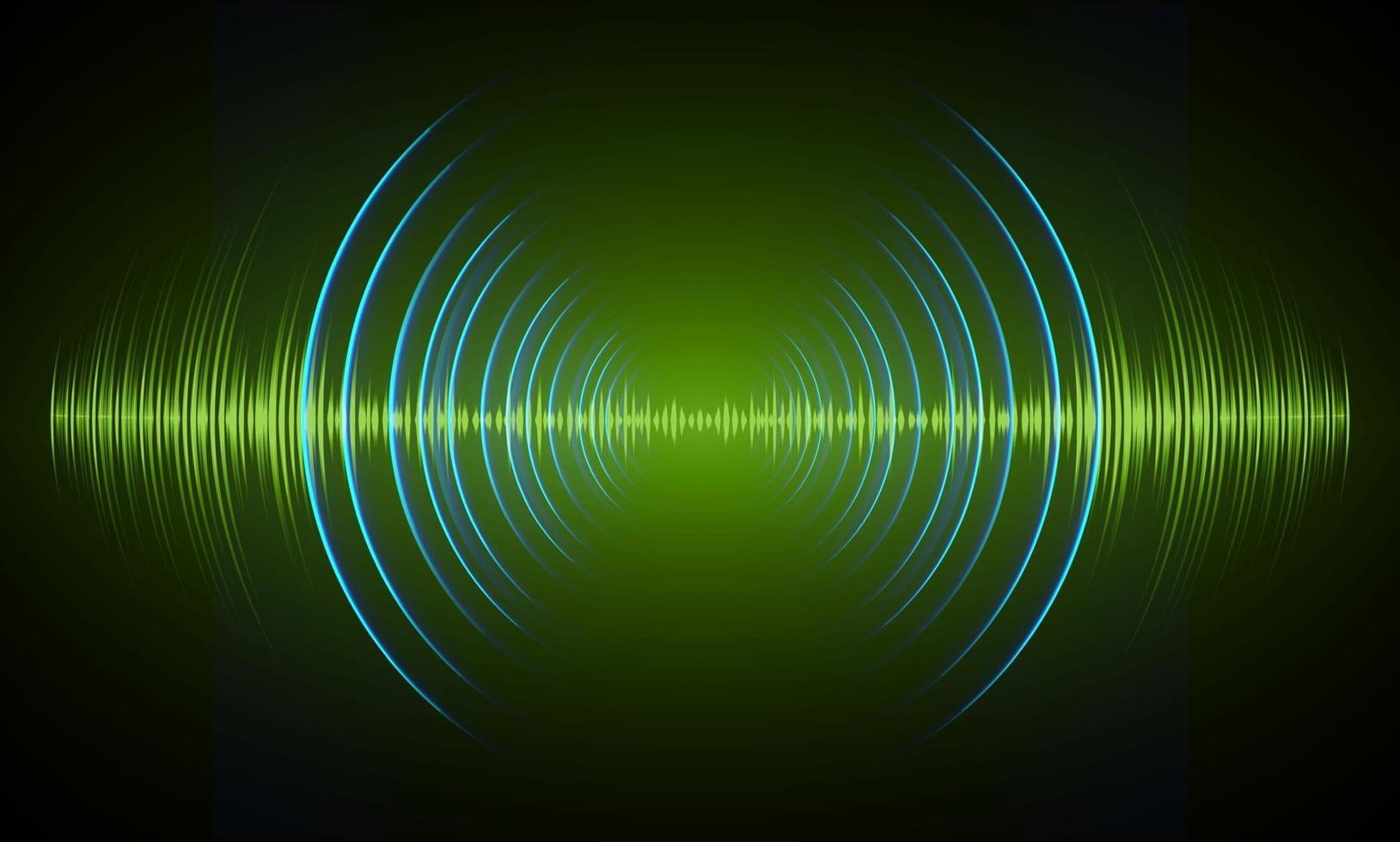 ondas de sonido oscilando luz oscura vector