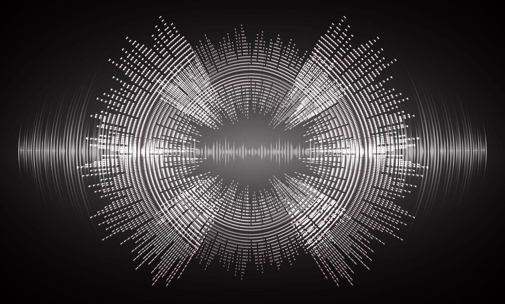 Sound waves oscillating dark lig vector