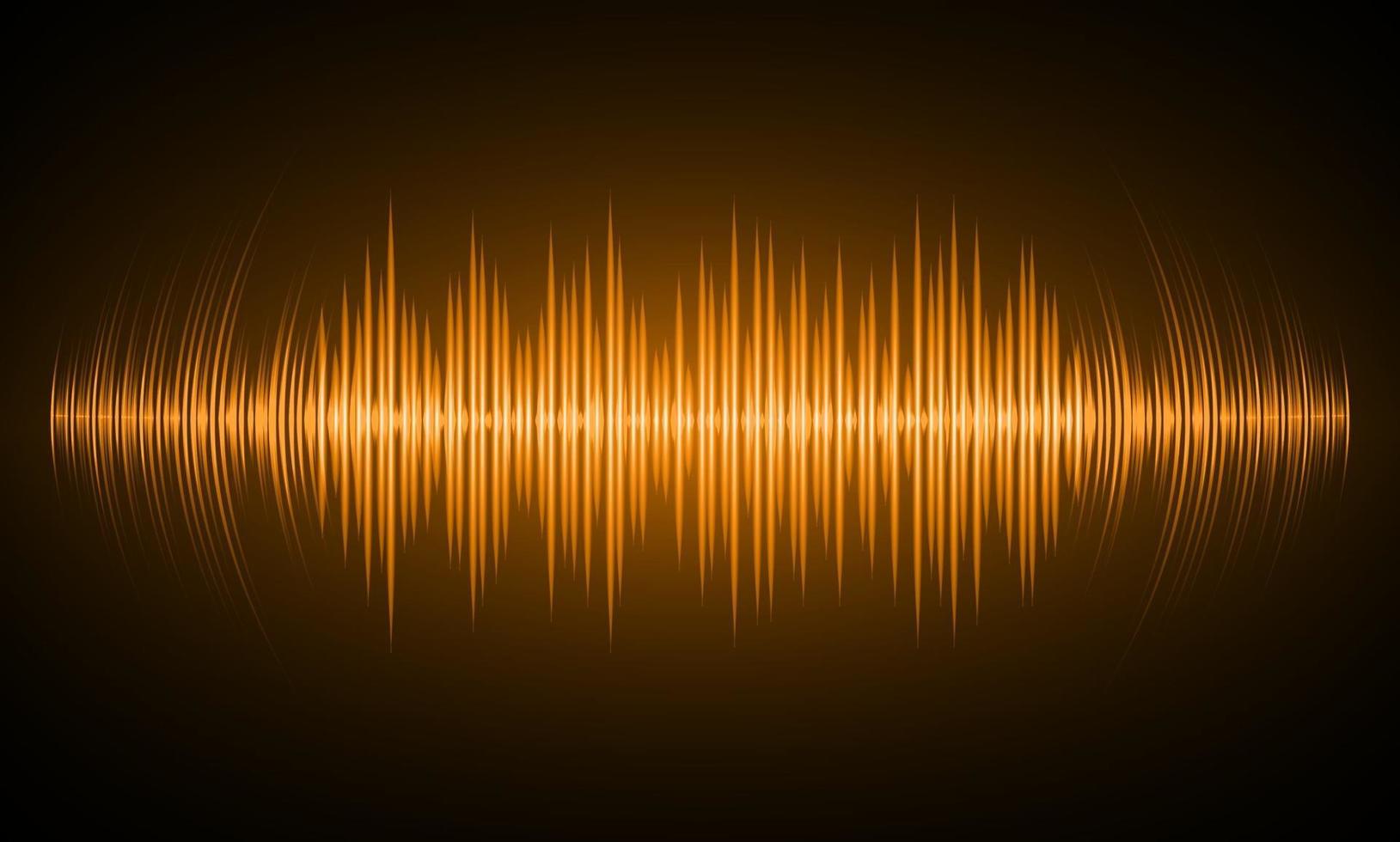 Sound waves oscillating dark light vector