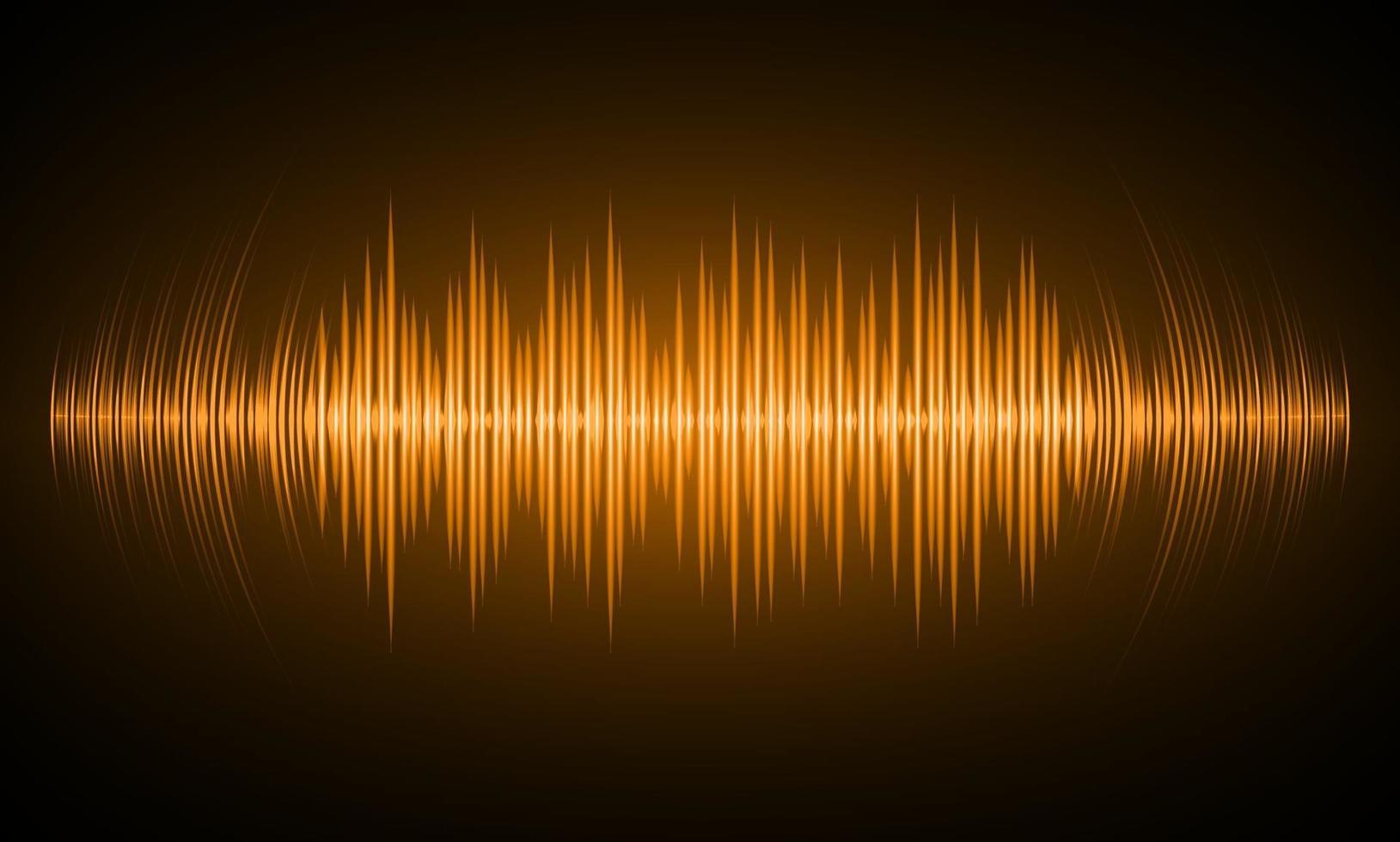 Sound waves oscillating dark light vector