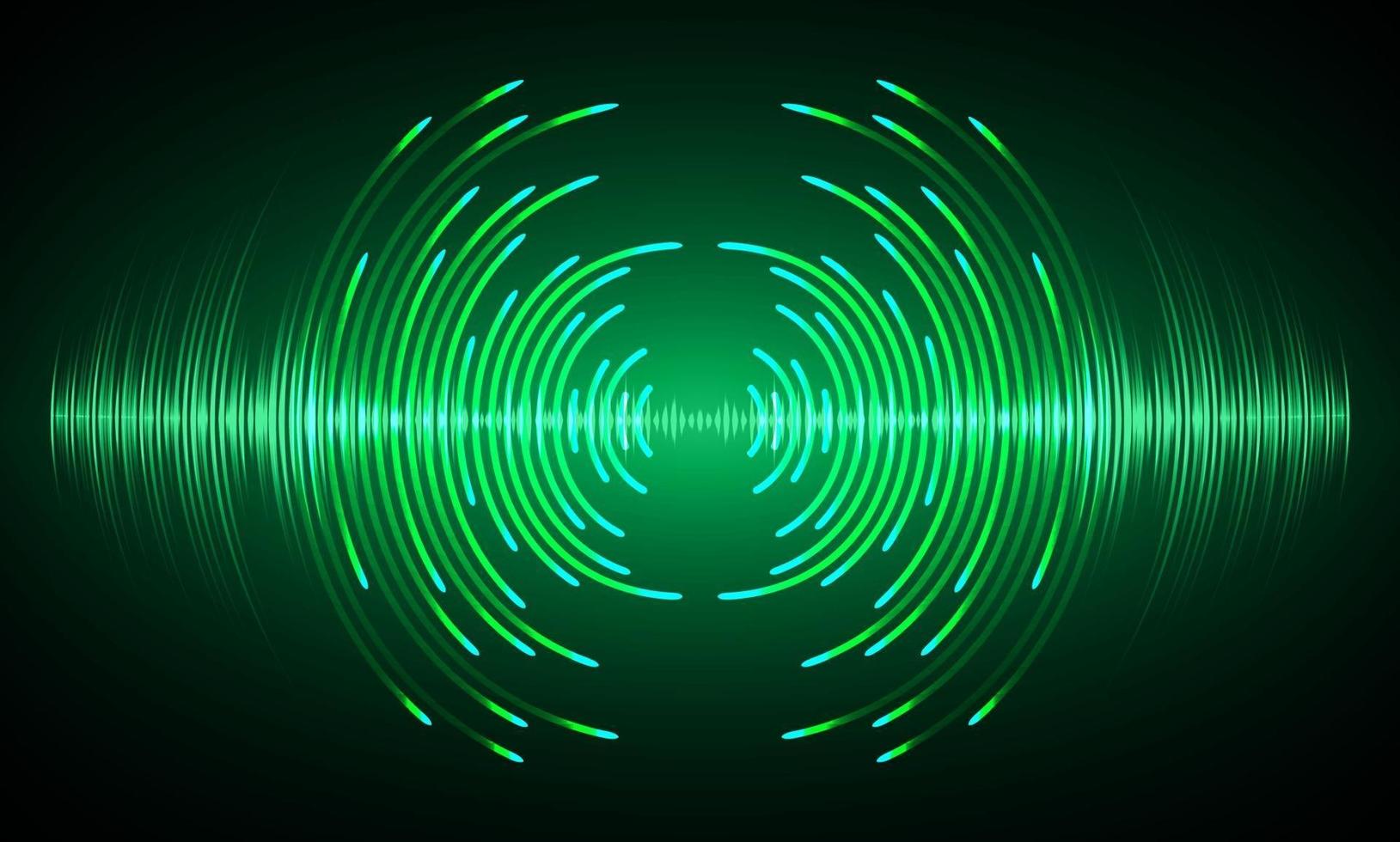 Sound waves oscillating dark light vector
