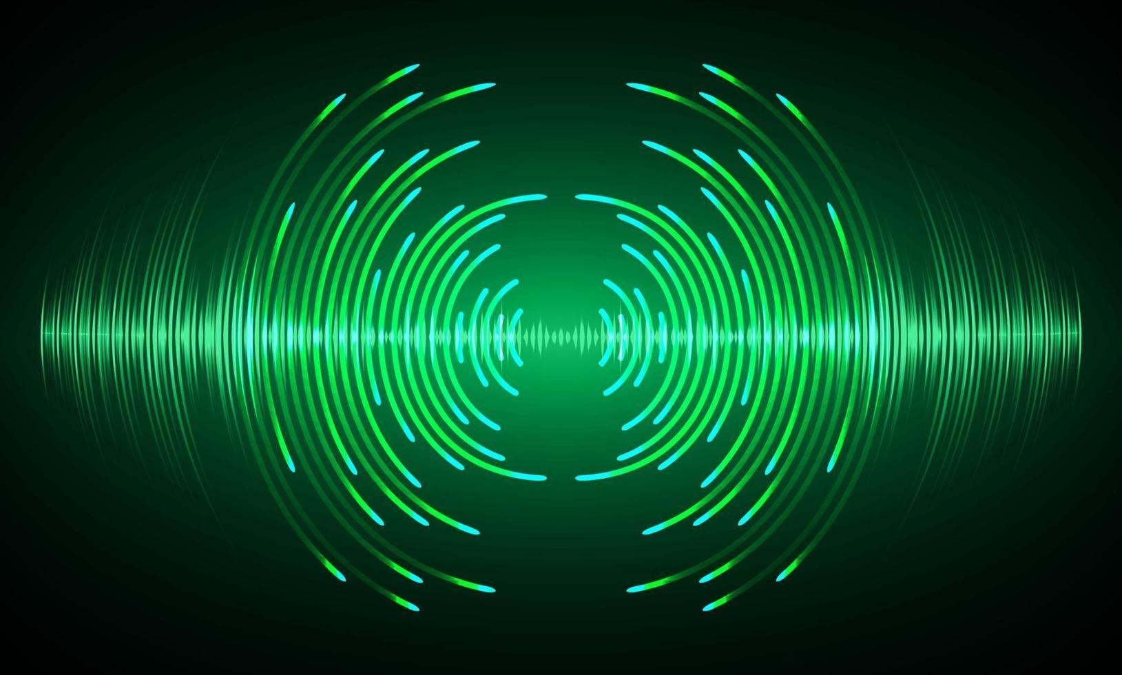 Sound waves oscillating dark light vector