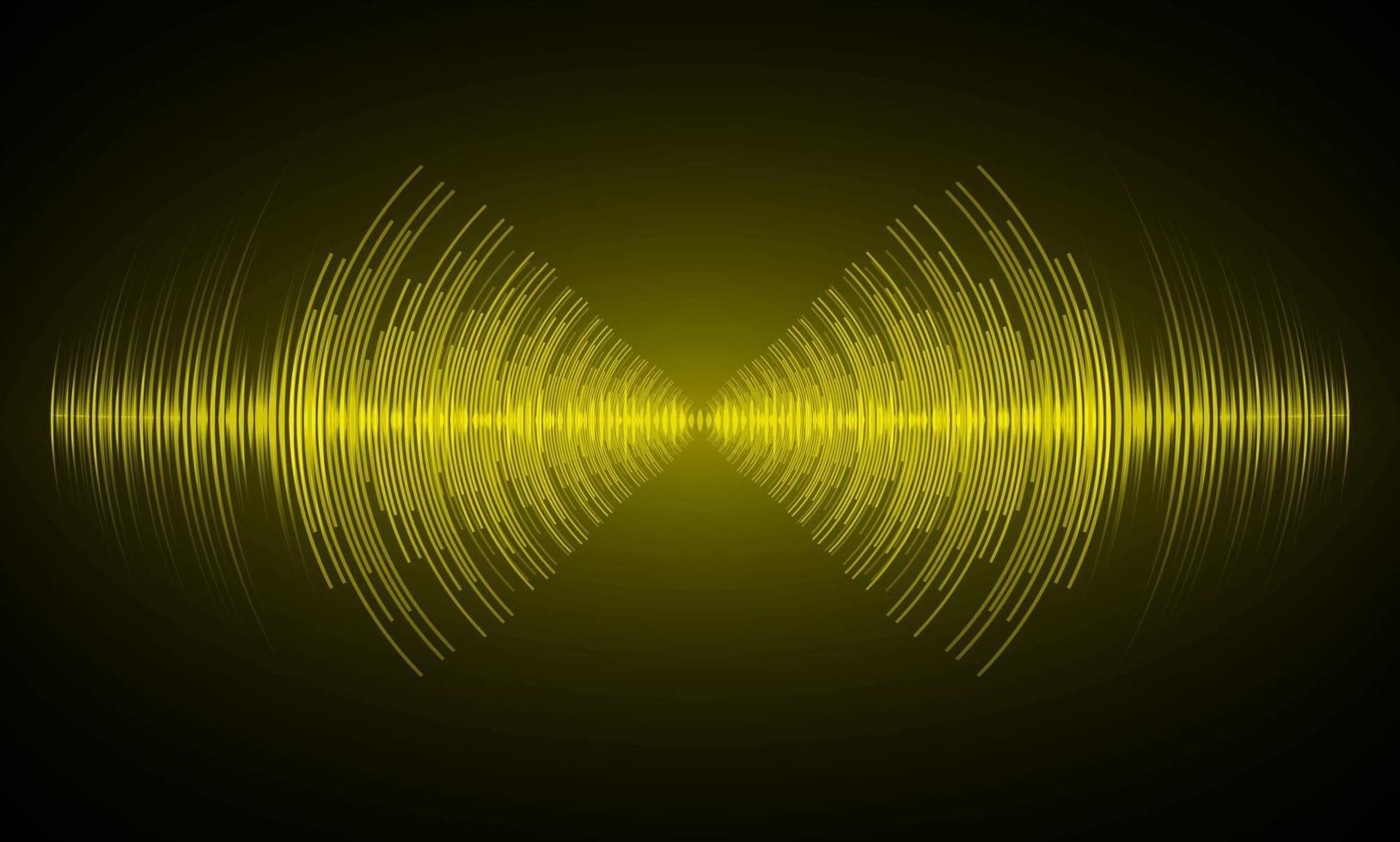 ondas de sonido oscilando luz oscura vector