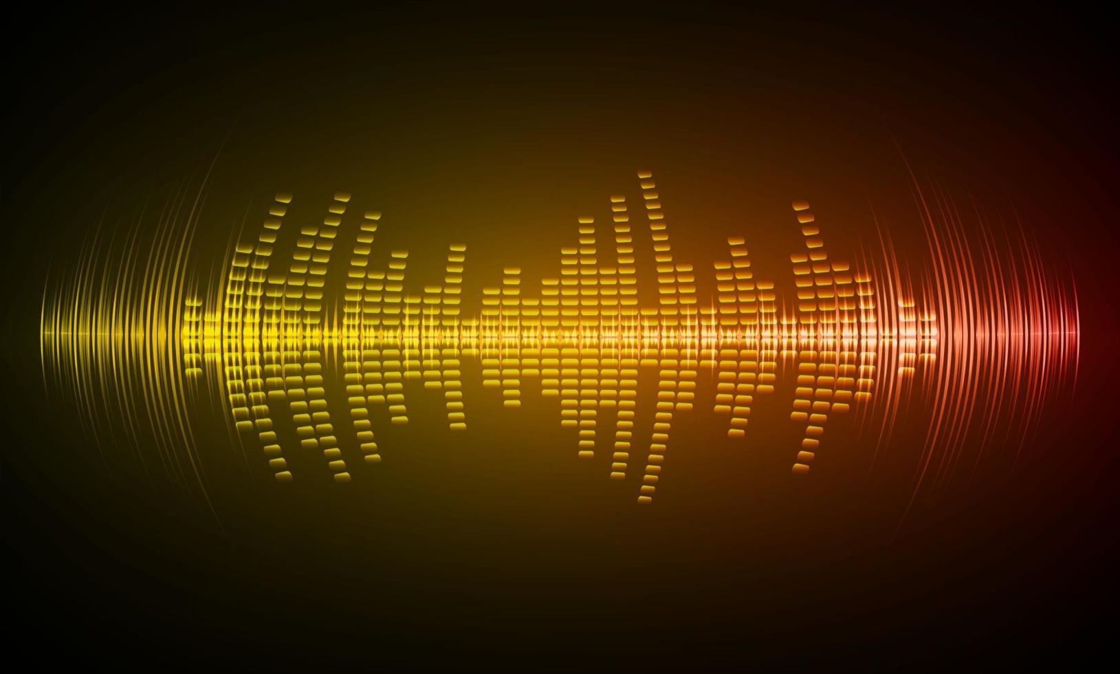 Sound waves oscillating dark light vector